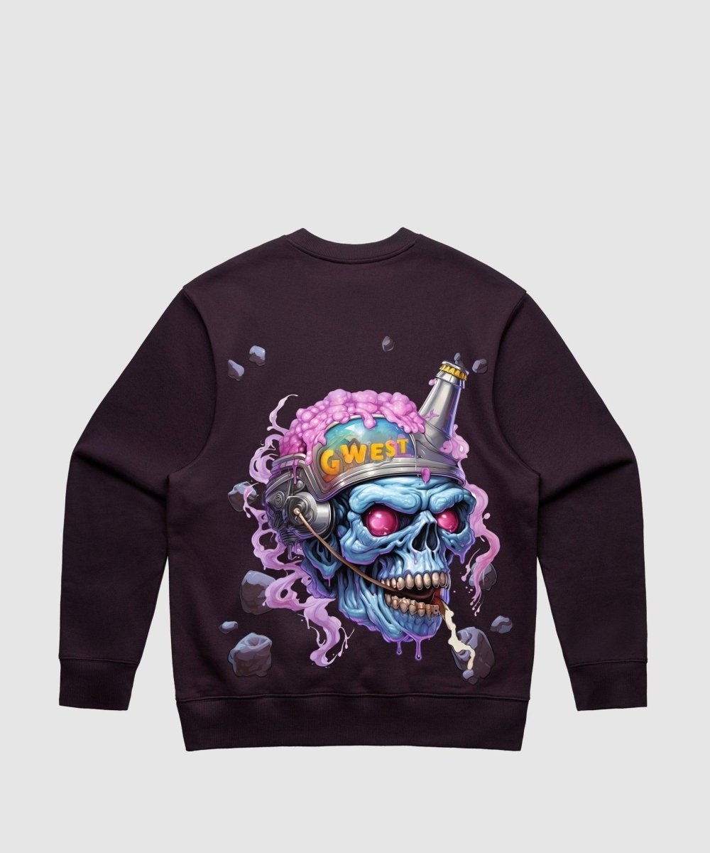 G West Beer Helmet Zombie Heavy Premium Crewneck - 6 Colors - G West