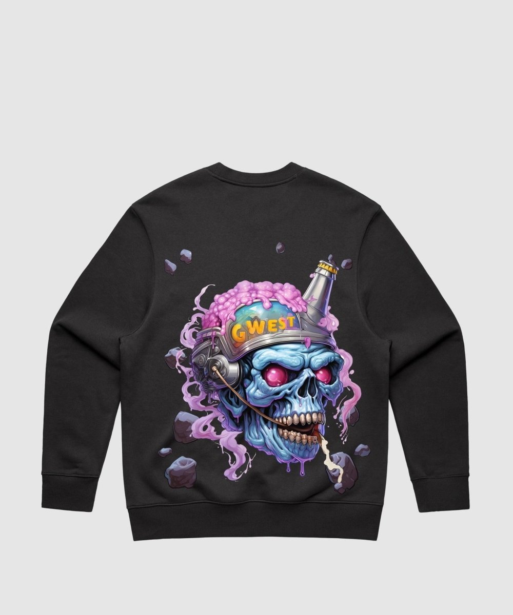 G West Beer Helmet Zombie Heavy Premium Crewneck - 6 Colors - G West