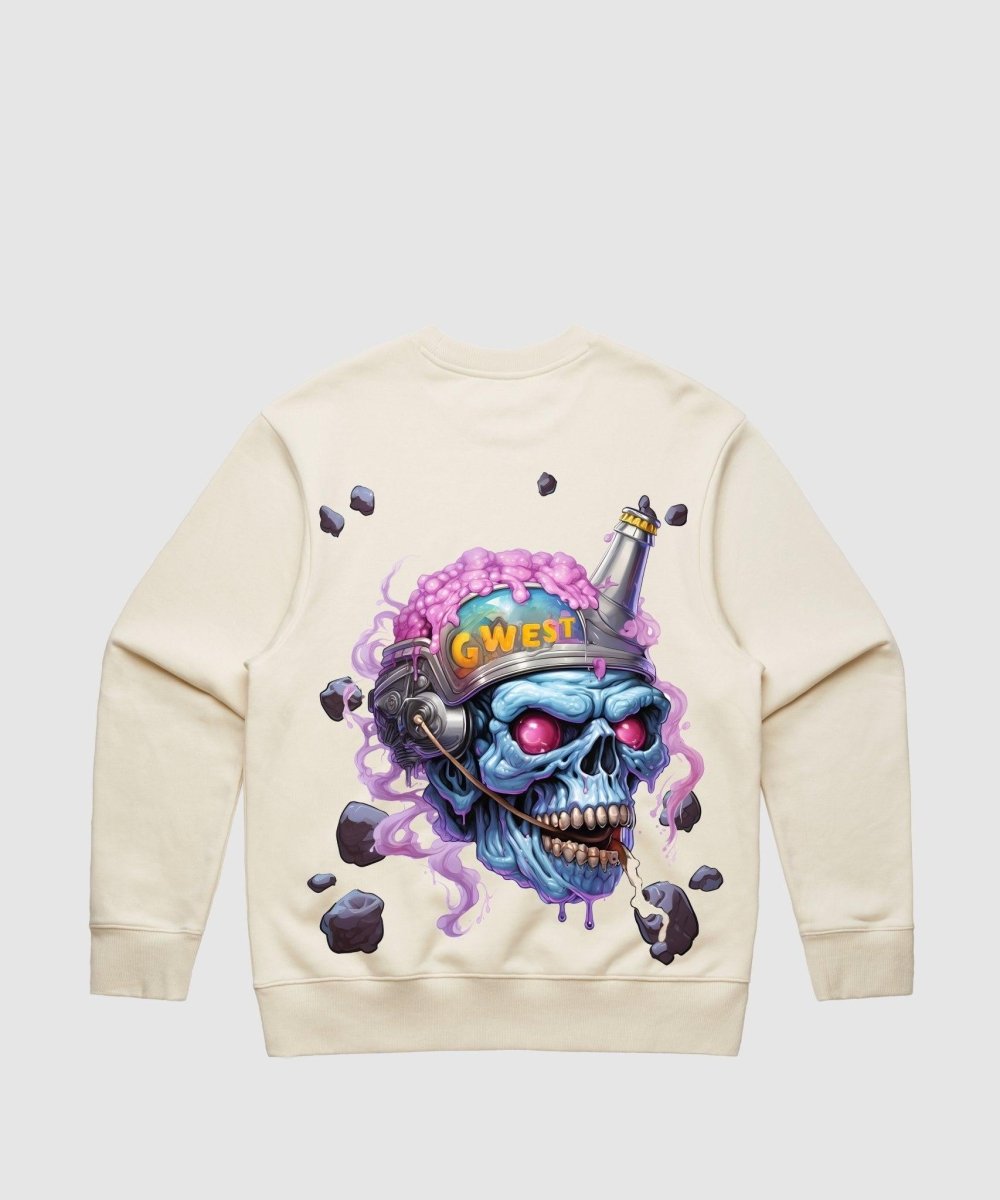 G West Beer Helmet Zombie Heavy Premium Crewneck - 6 Colors - G West