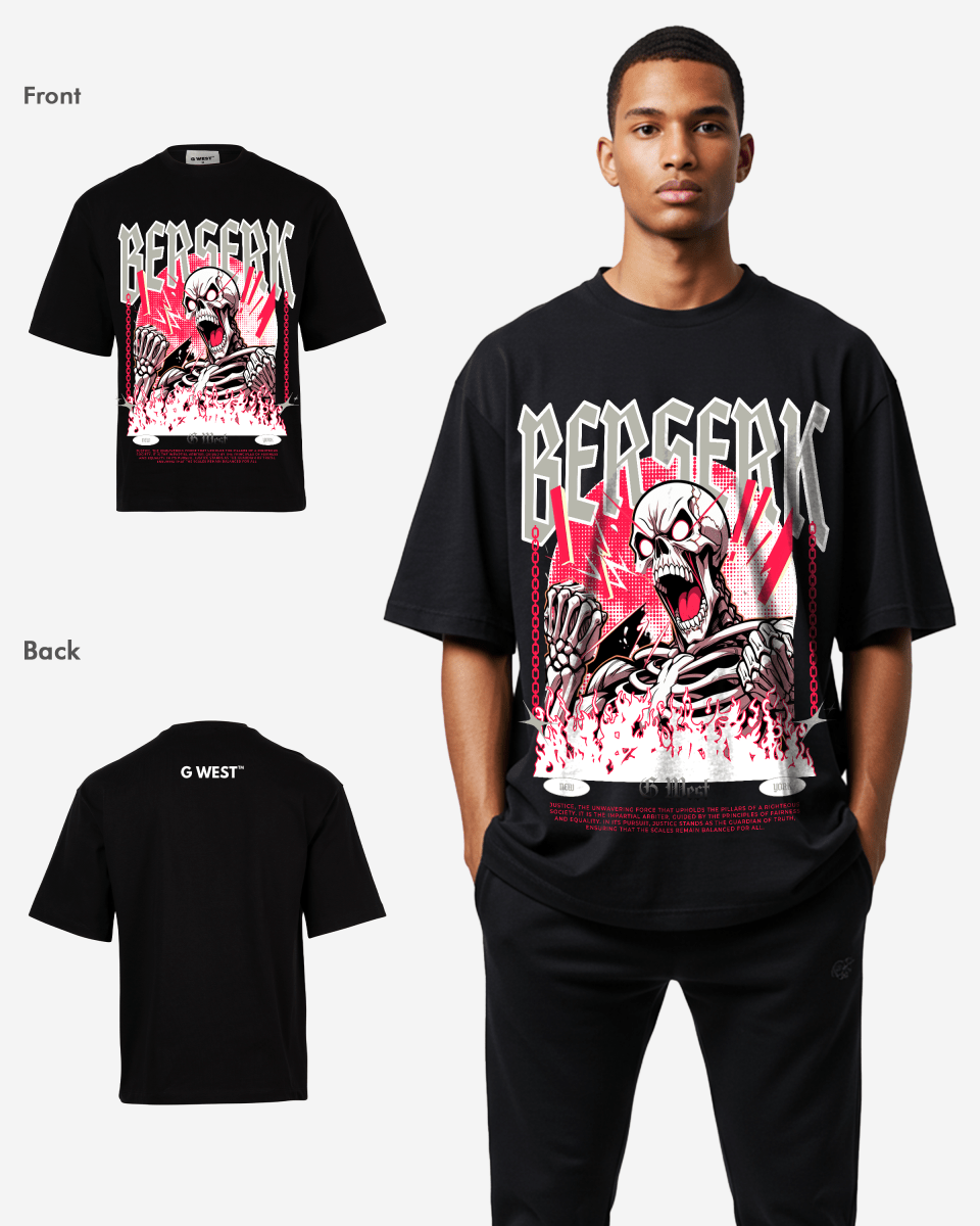 G - WEST BERSERK OVERSIZED TEE GWROJMT166 - G West