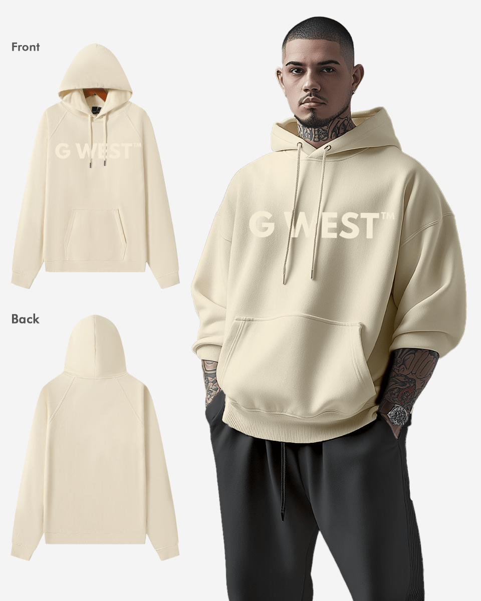 G West Big Chest Logo Mens Hoodie - G West