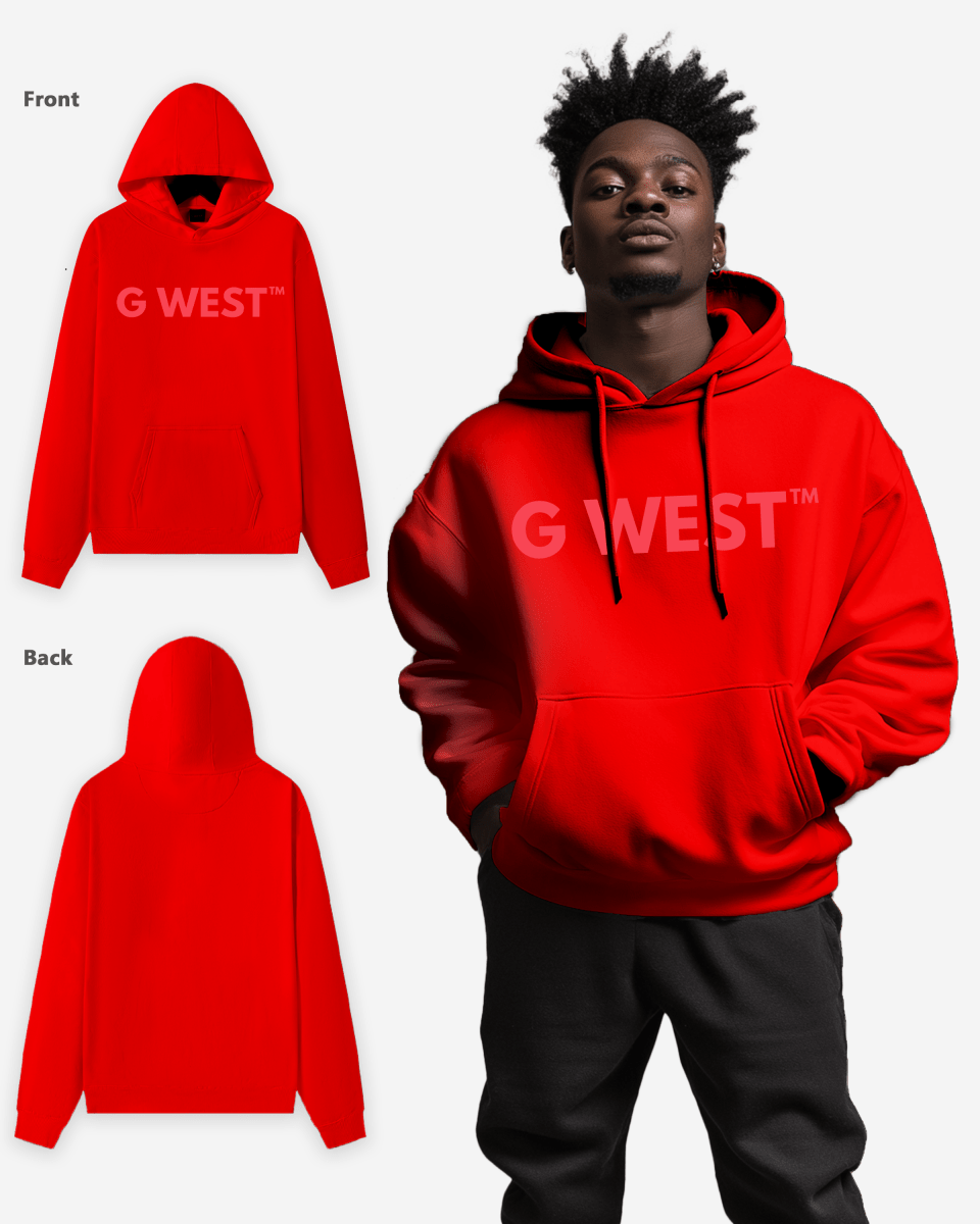 G West Big Chest Logo Mens Hoodie - G West