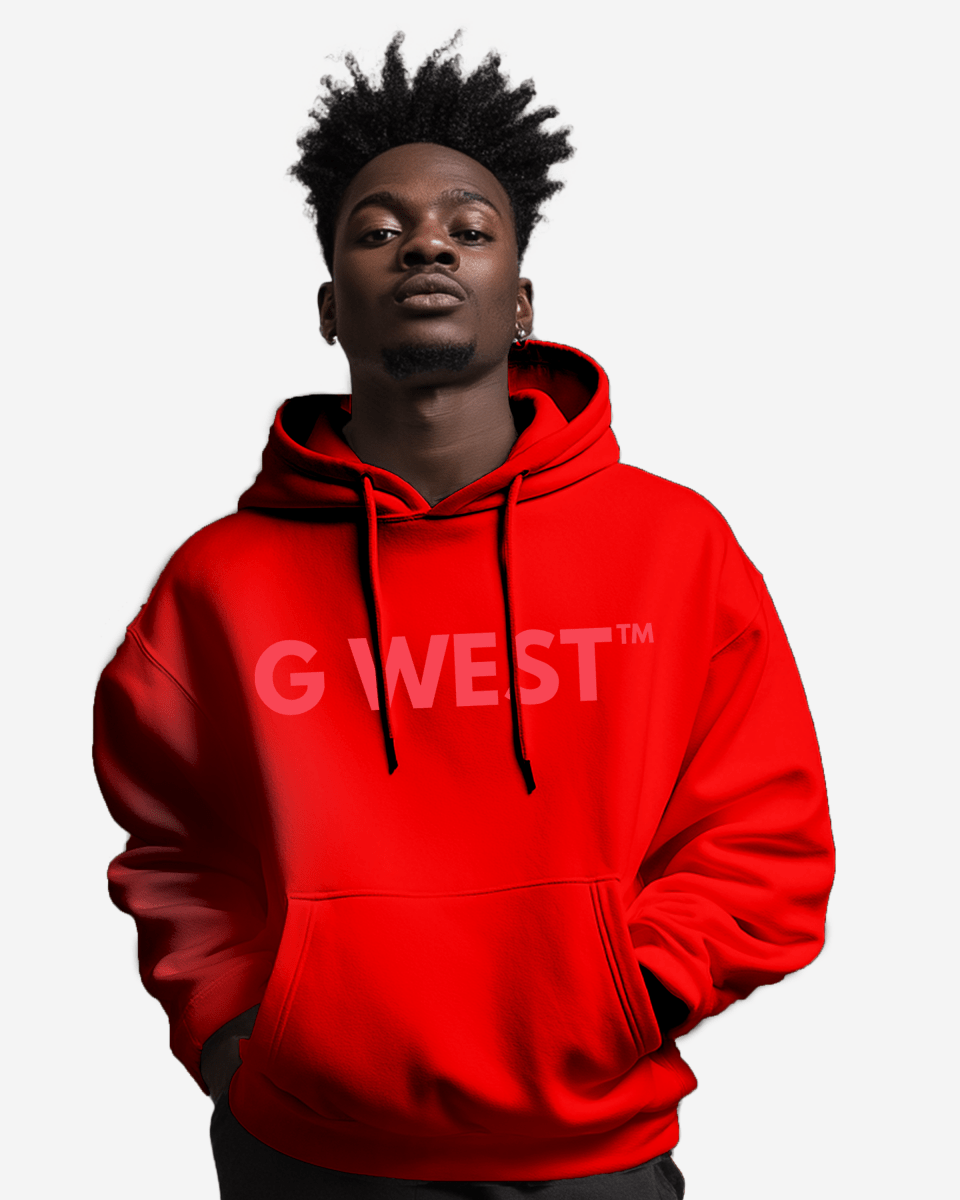 G West Big Chest Logo Mens Hoodie - G West