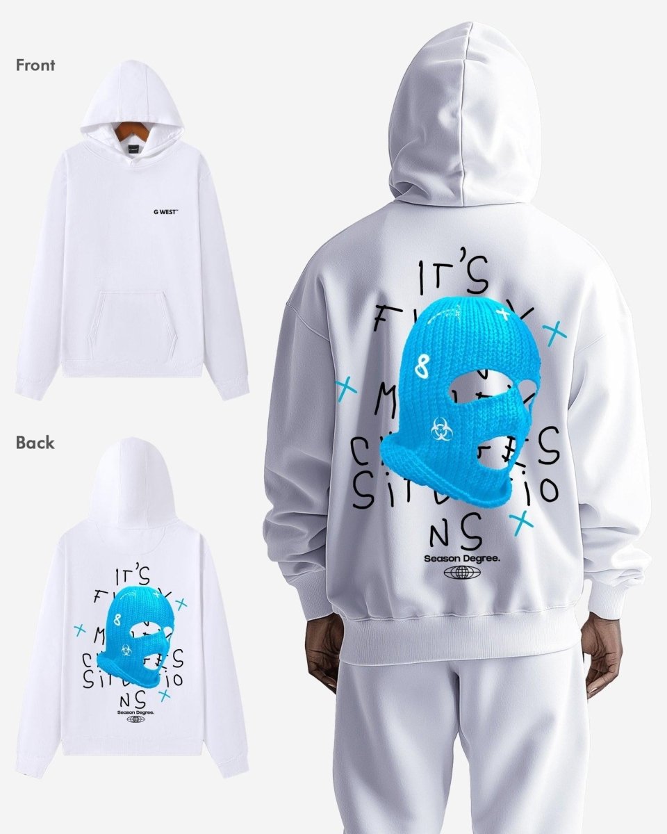 G West Blue Ski Mask Oversized Hoodie - G West