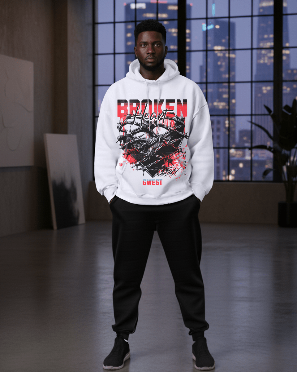 G West Broken Heart Men's Hoodie - G West