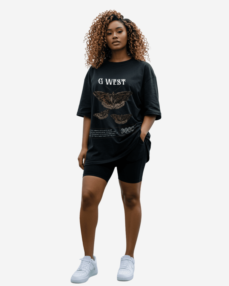 G West Butterfly Haven Oversized Women's T-Shirt - G West