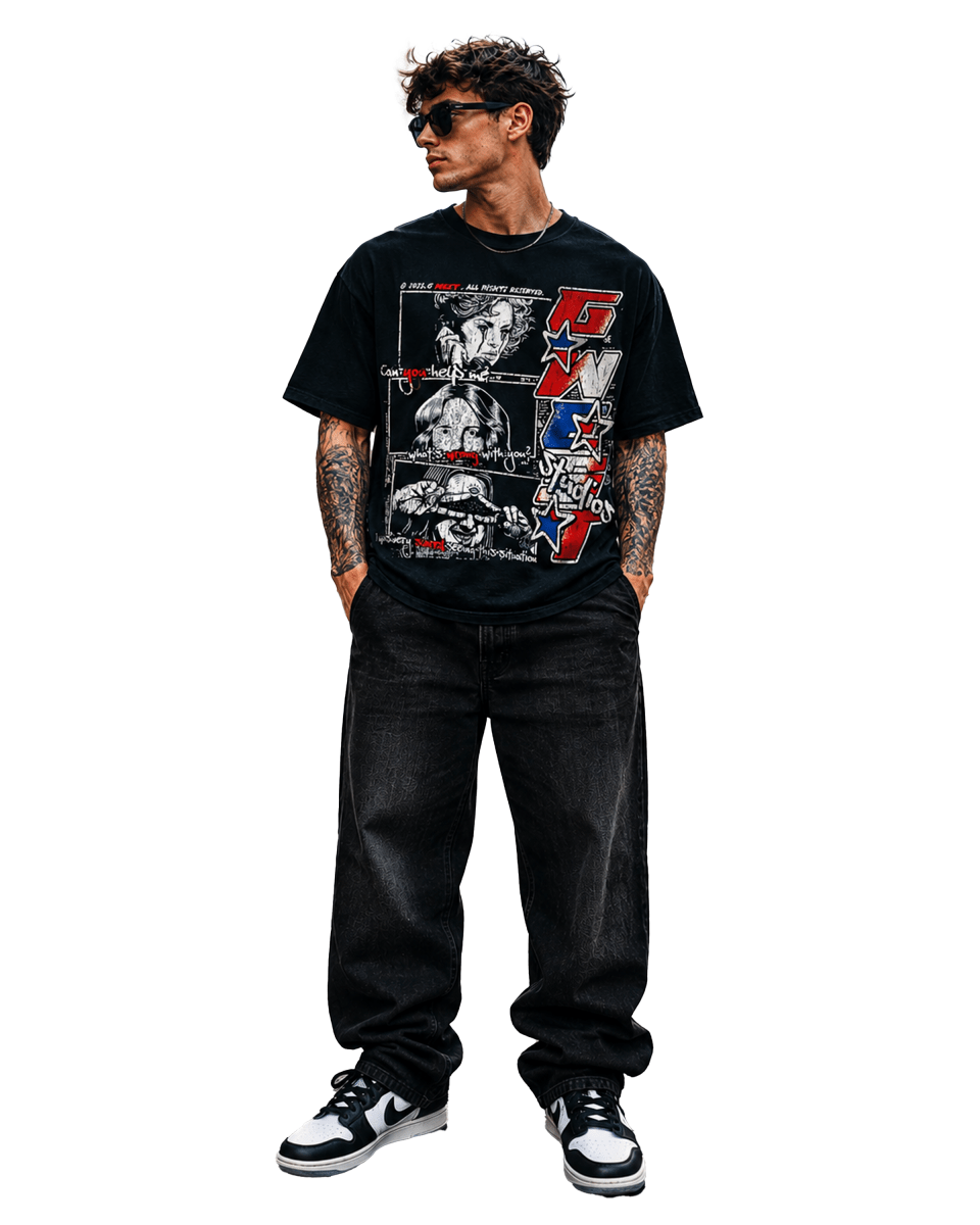 G West Can You Help Me Oversized Tee Mens - G West