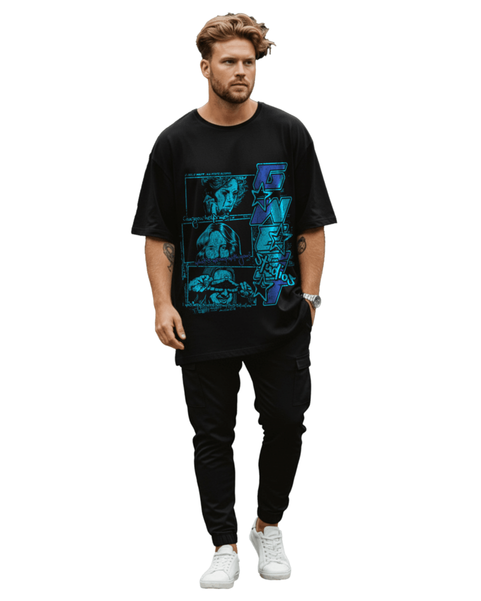 G West Can You Help Me Oversized Tee Mens - G West