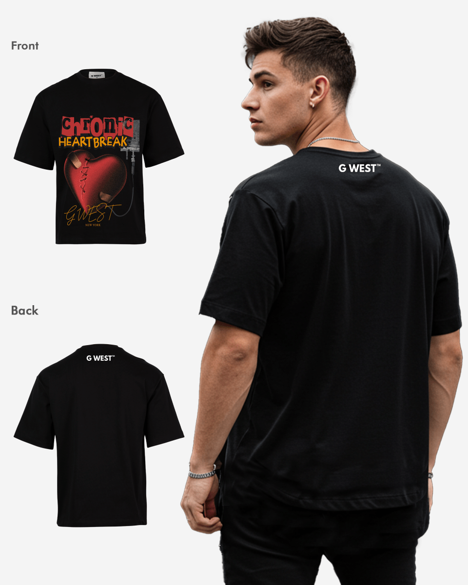 G - WEST CHFONIC HEART BREAK OVERSIZED TEE GWROJMT115 - G West
