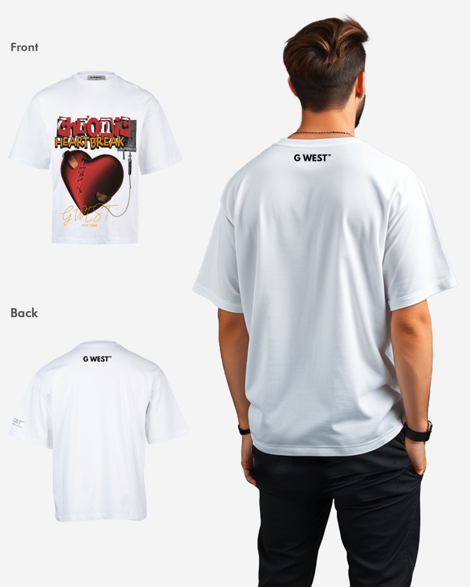 G - WEST CHFONIC HEART BREAK OVERSIZED TEE GWROJMT115 - G West
