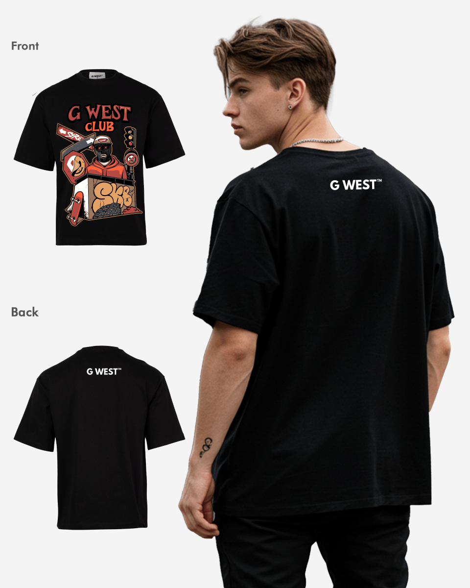 G WEST CLUB Oversized TEE GWROJMT27 - G West