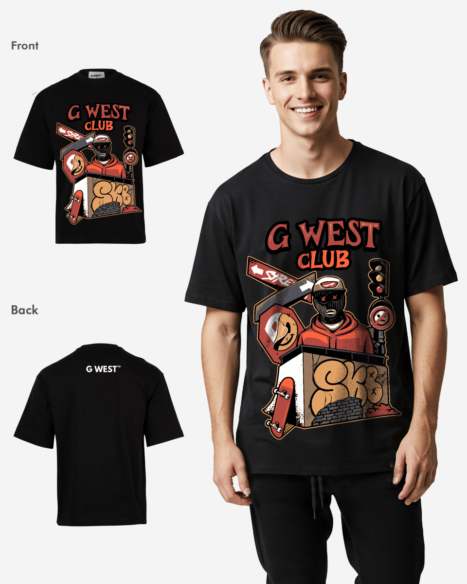 G WEST CLUB Oversized TEE GWROJMT27 - G West