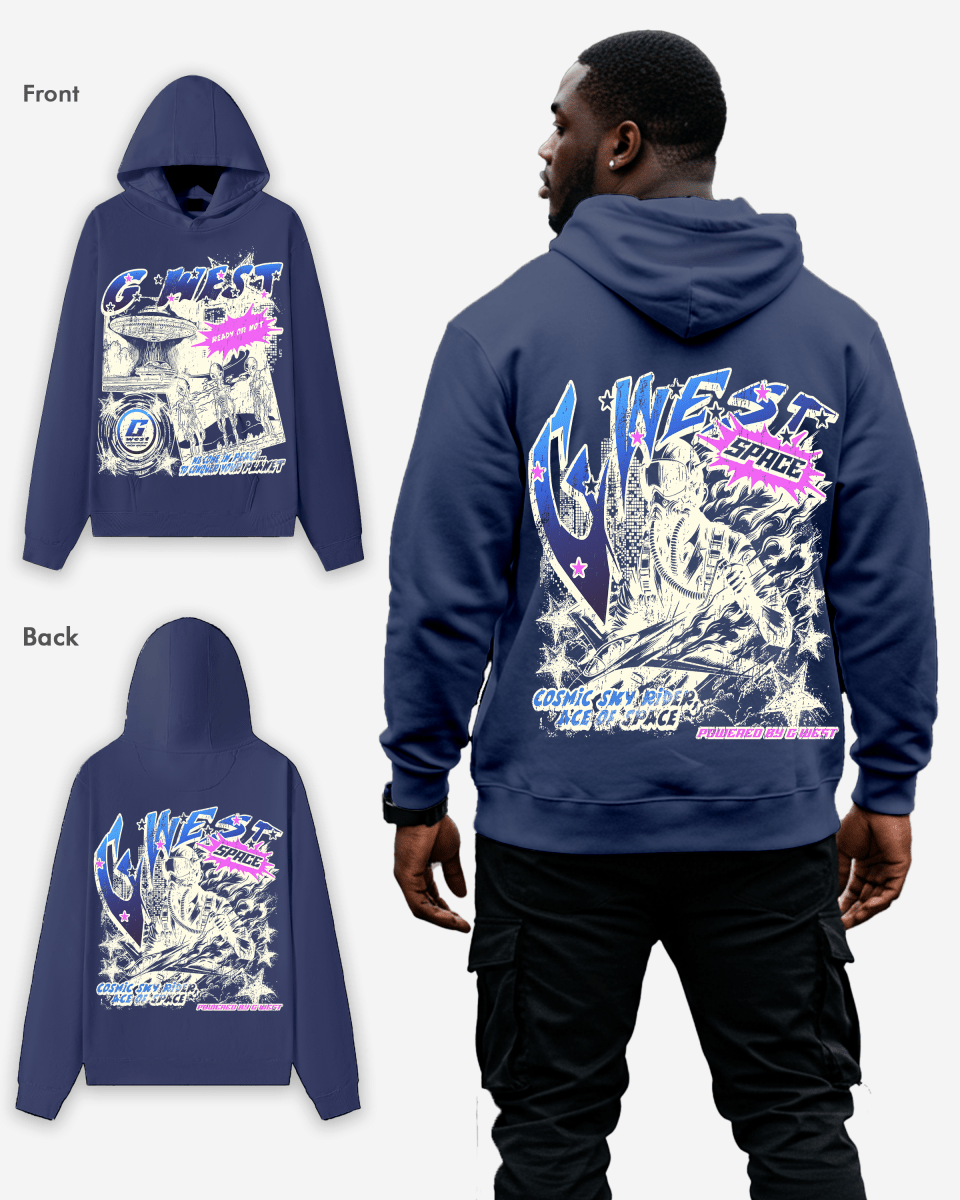 G West Cosmic Sky Ride Double Hit Hoodie Big and Tall - G West
