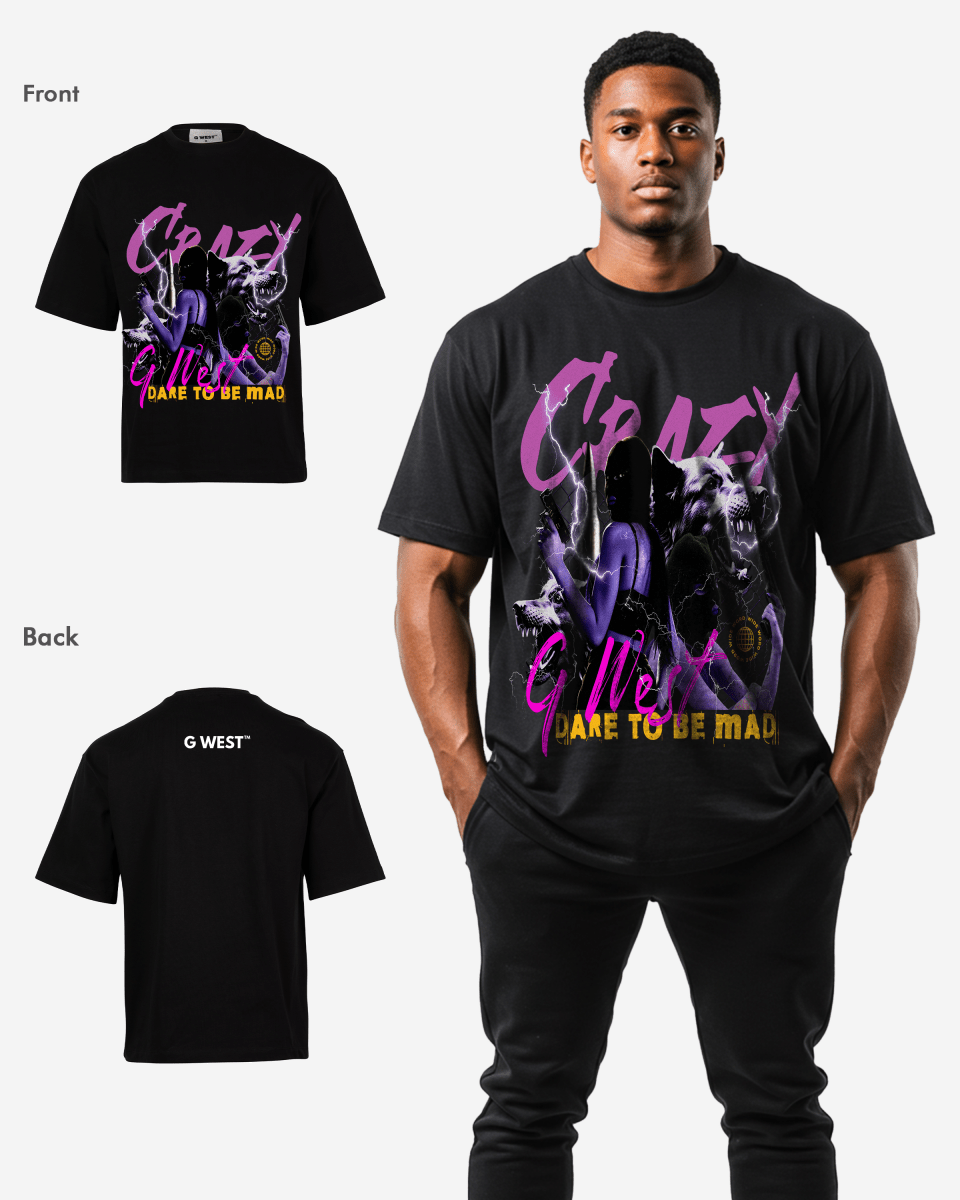 G - WEST CRAZY OVERSIZED TEE GWROJMT146 - G West