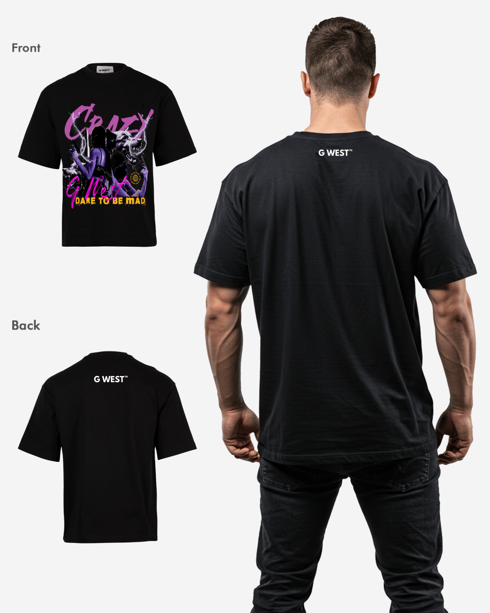 G - WEST CRAZY OVERSIZED TEE GWROJMT146 - G West