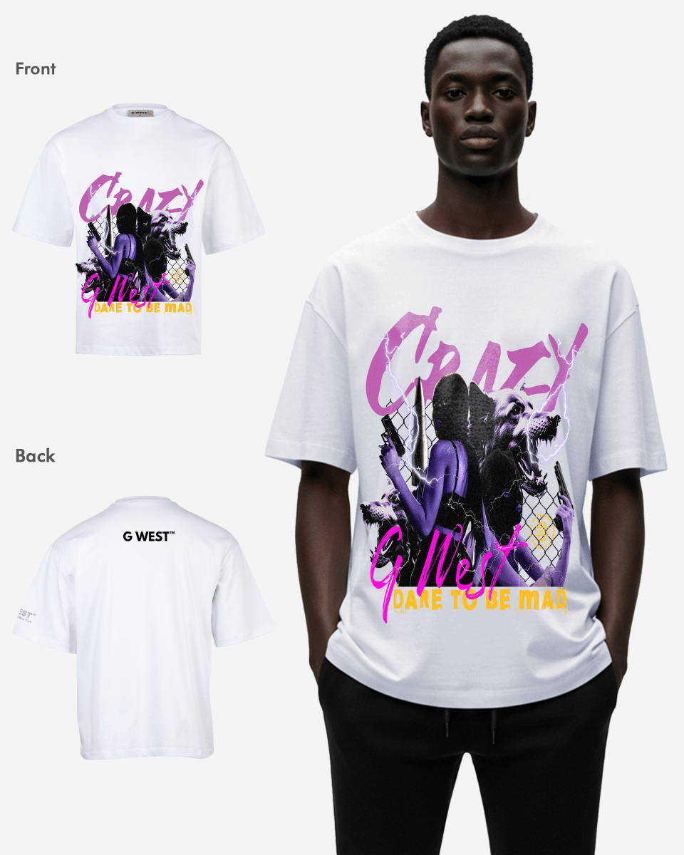G - WEST CRAZY OVERSIZED TEE GWROJMT146 - G West