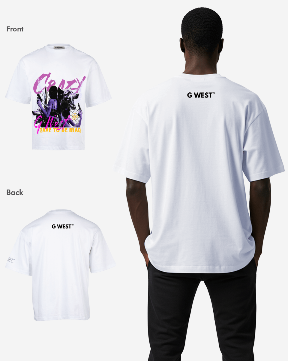 G - WEST CRAZY OVERSIZED TEE GWROJMT146 - G West