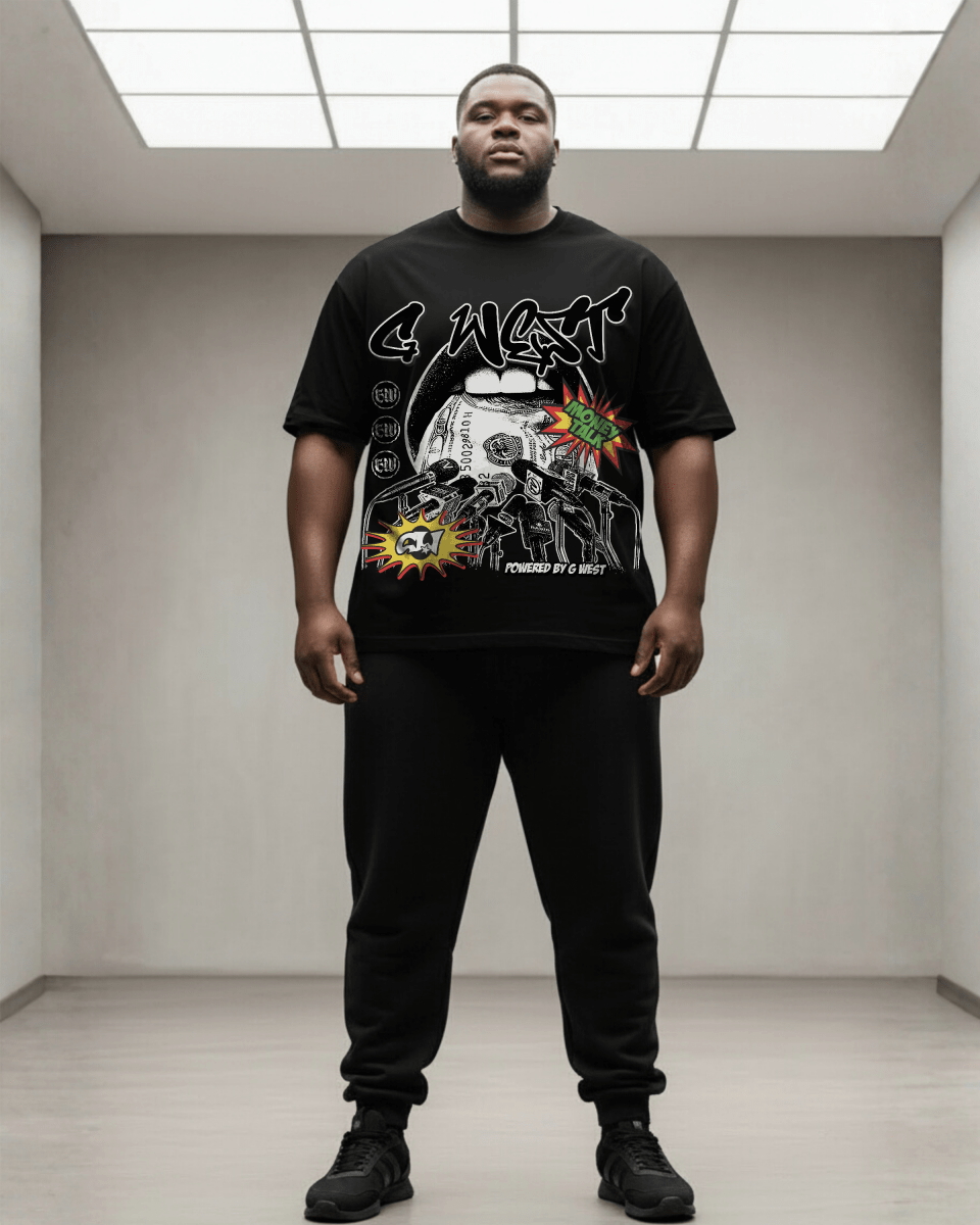 G West Currency Talks Big And Tall Oversized T-Shirt - G West