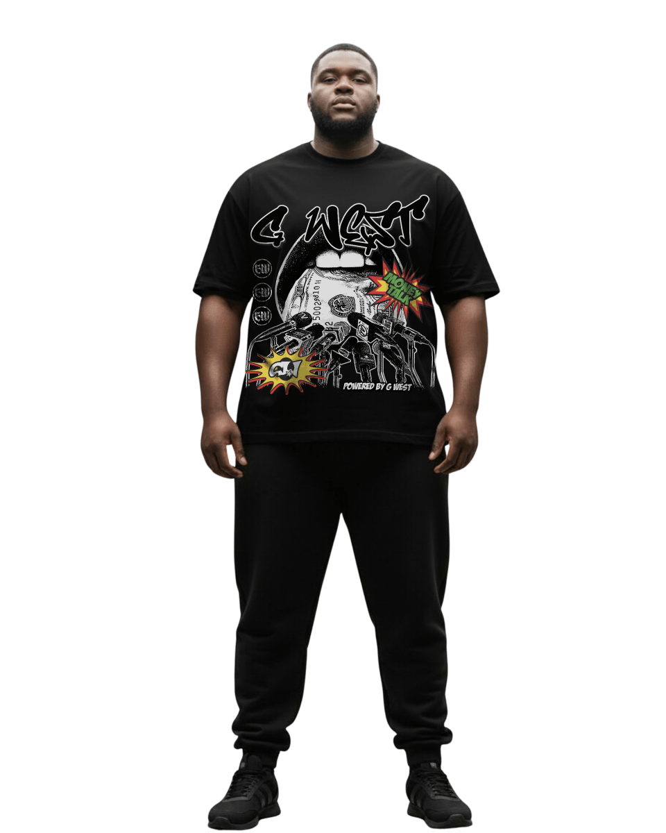 G West Currency Talks Big And Tall Oversized T-Shirt - G West