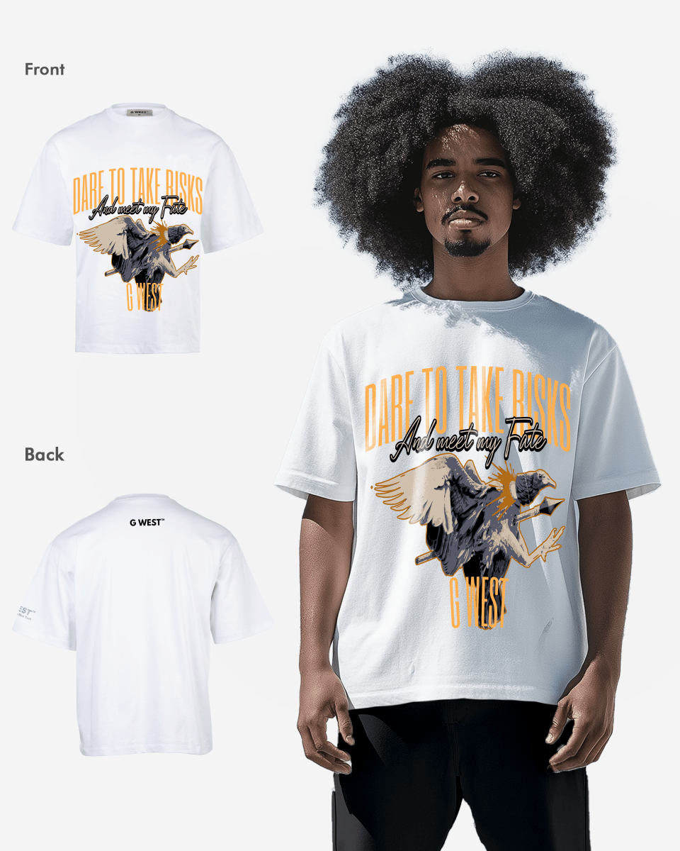 G - WEST Dare To Take Bisks Oversized Tee - GWROJMT10 - G West