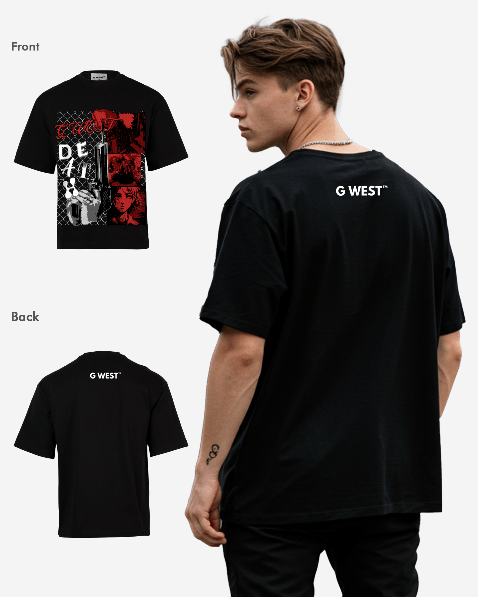 G WEST DEATH OVERSIZED TEE GWROJMT49 - G West