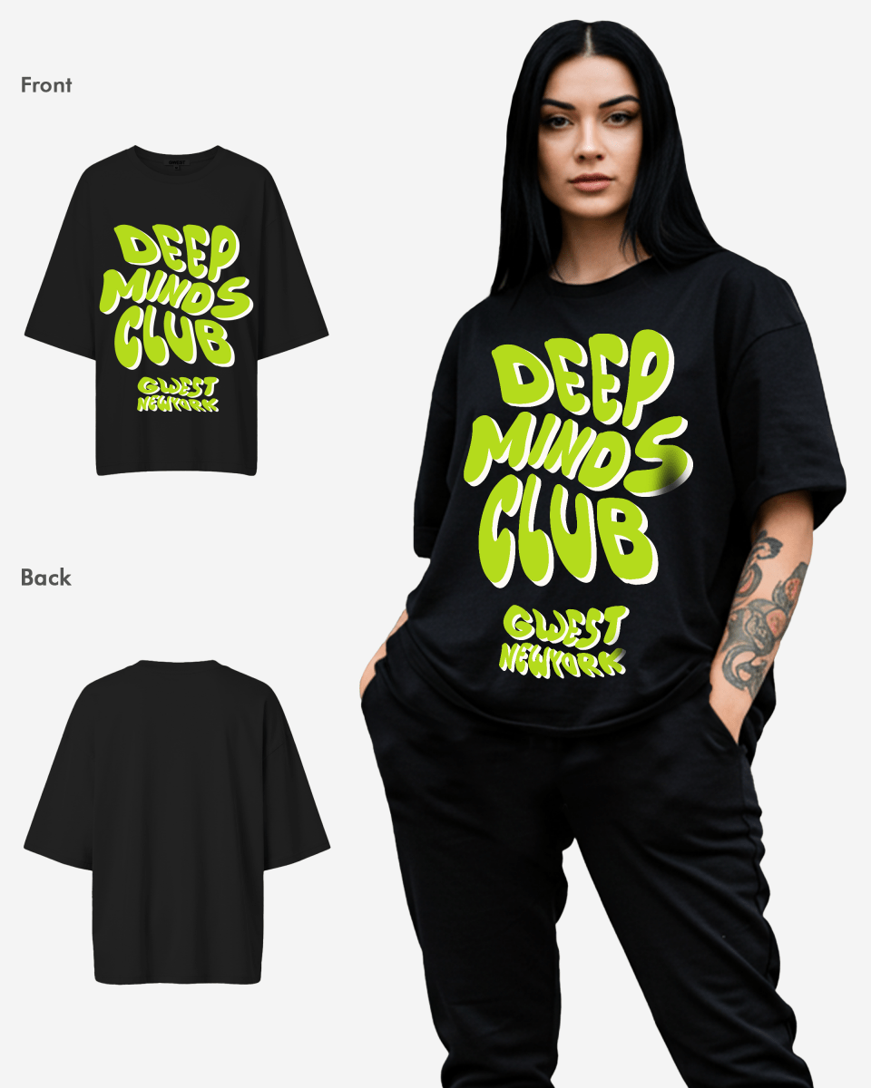 G West Deep Minds Club Oversized Tee - WOMEN - G West