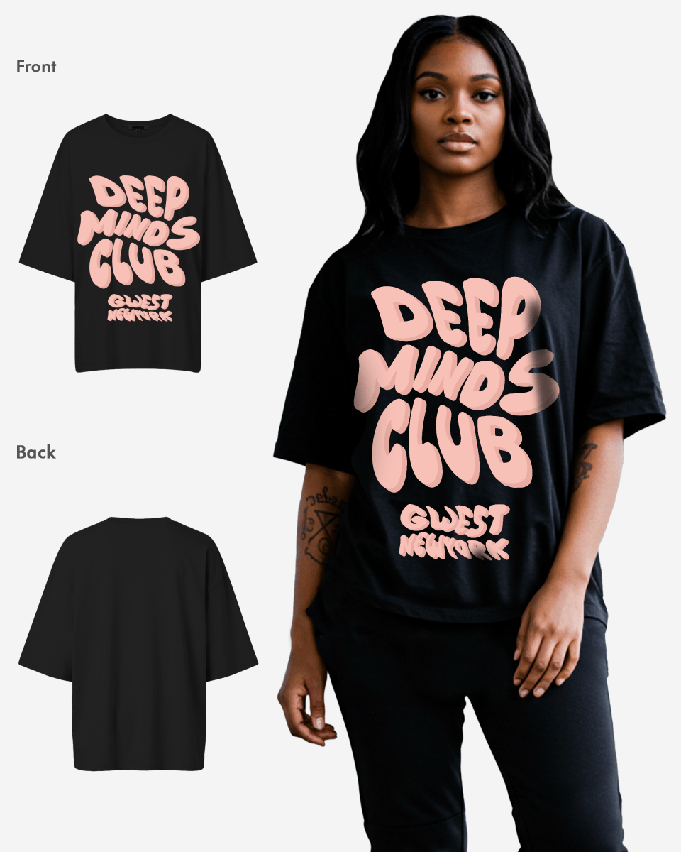 G West Deep Minds Club Oversized Tee - WOMEN - G West