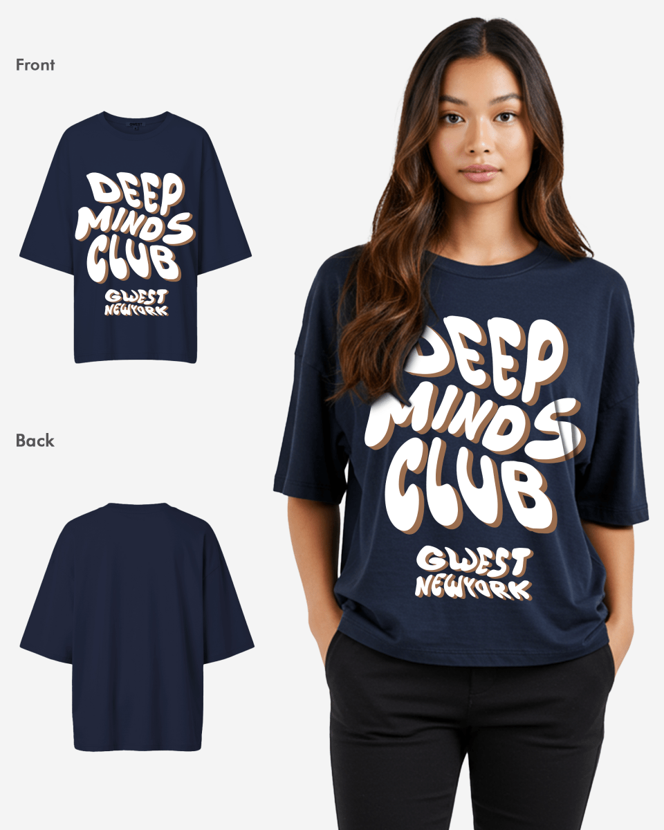 G West Deep Minds Club Oversized Tee - WOMEN - G West