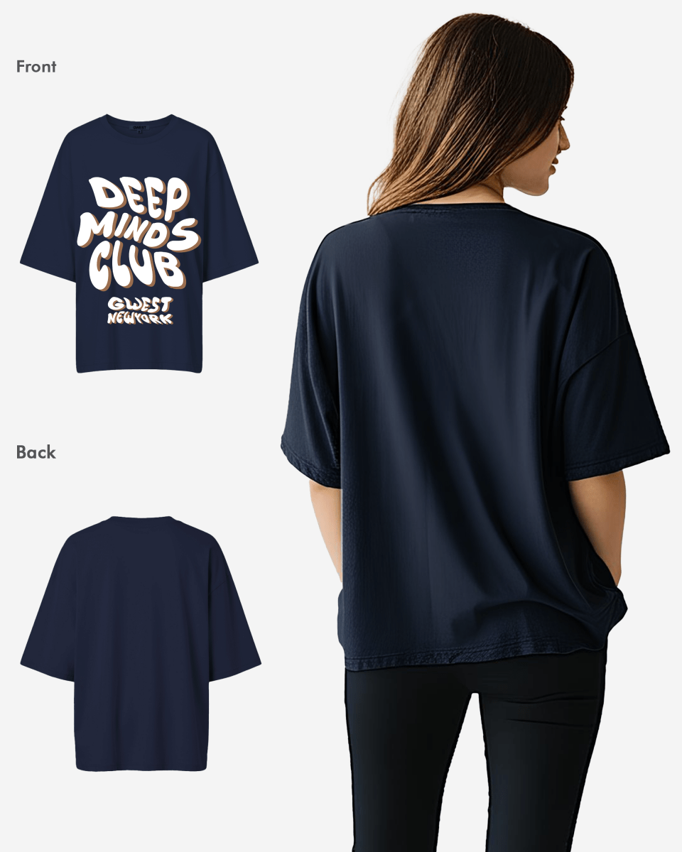 G West Deep Minds Club Oversized Tee - WOMEN - G West