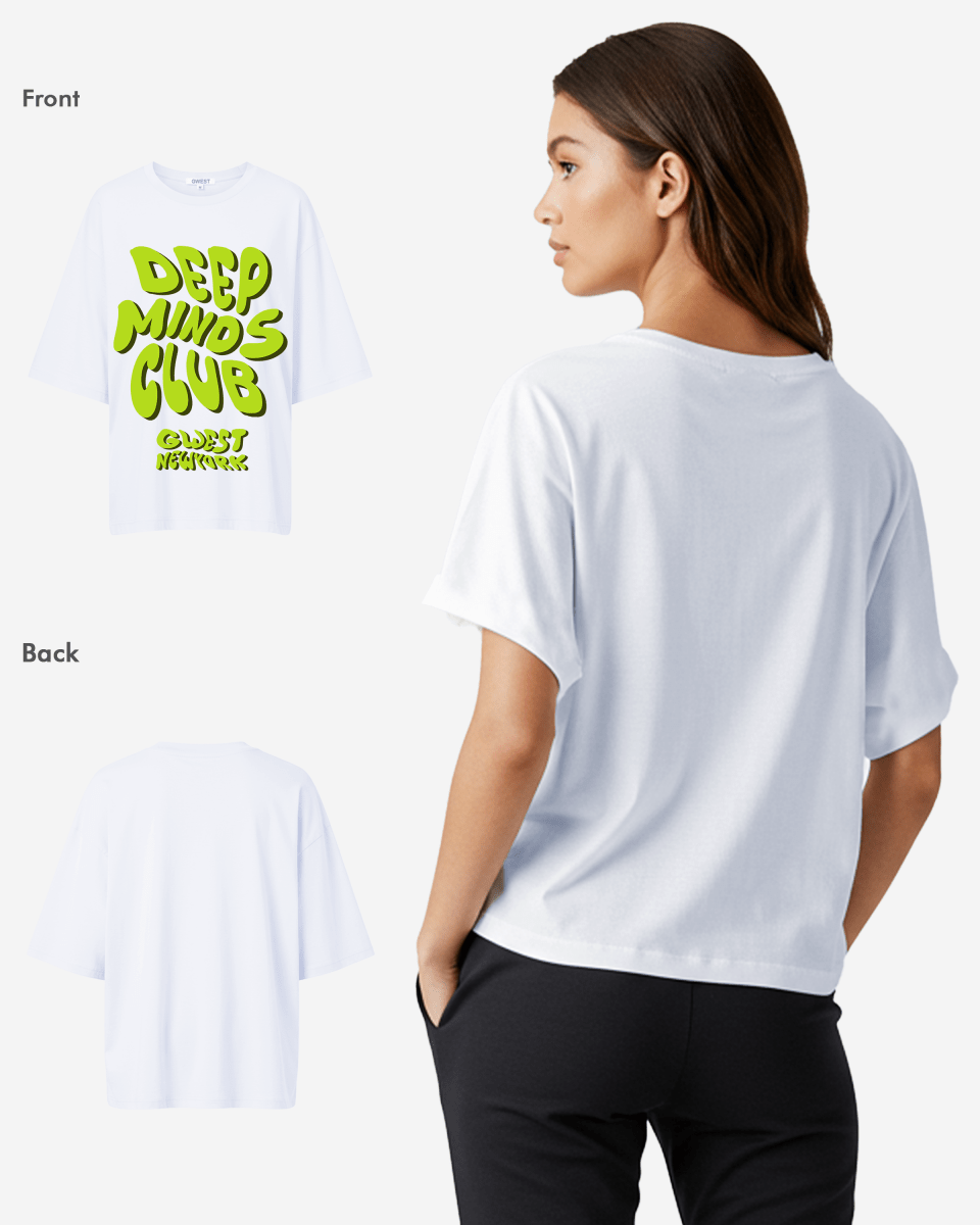 G West Deep Minds Club Oversized Tee - WOMEN - G West