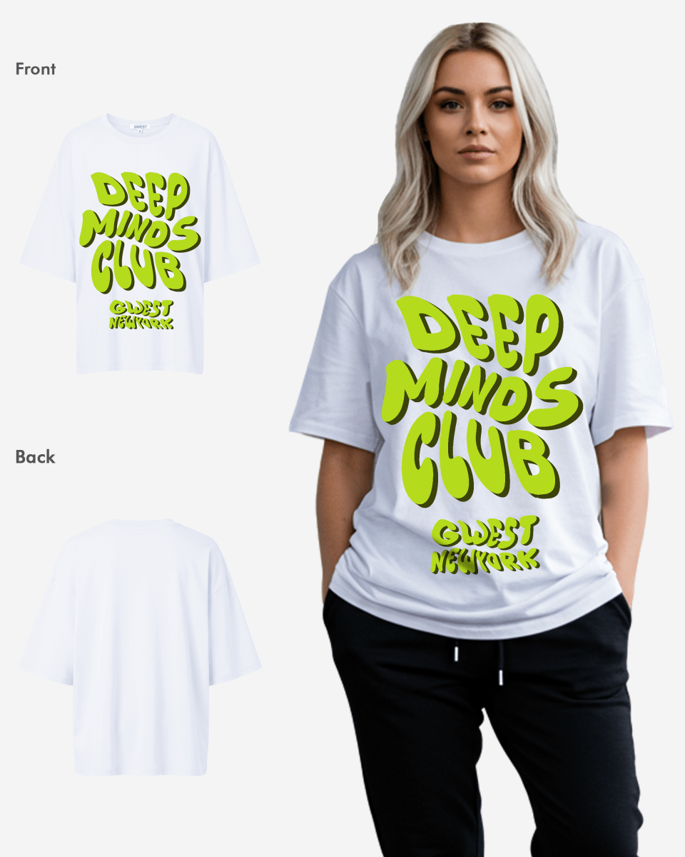 G West Deep Minds Club Oversized Tee - WOMEN - G West