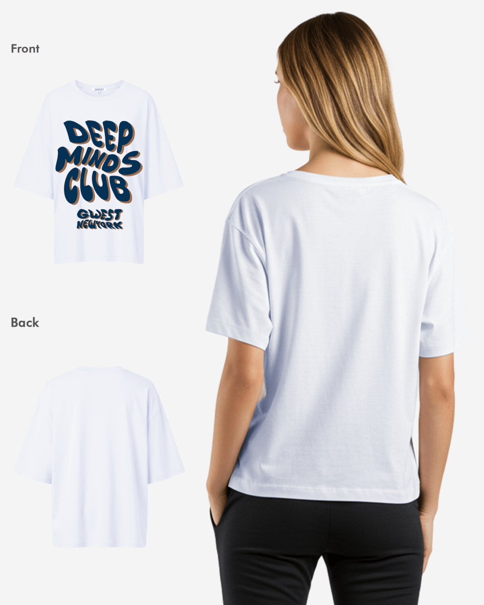 G West Deep Minds Club Oversized Tee - WOMEN - G West