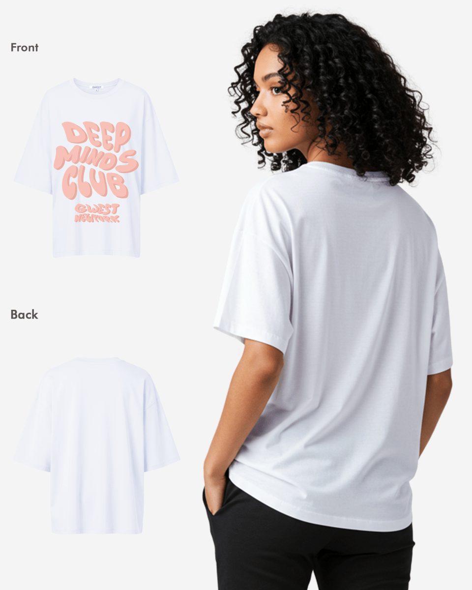 G West Deep Minds Club Oversized Tee - WOMEN - G West