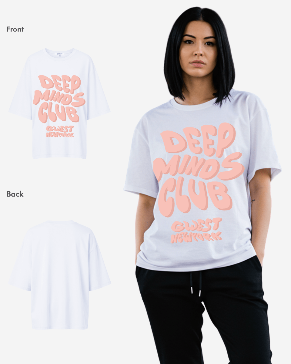 G West Deep Minds Club Oversized Tee - WOMEN - G West