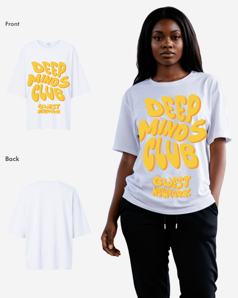 G West Deep Minds Club Oversized Tee - WOMEN - G West