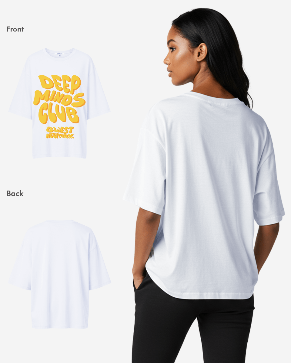 G West Deep Minds Club Oversized Tee - WOMEN - G West