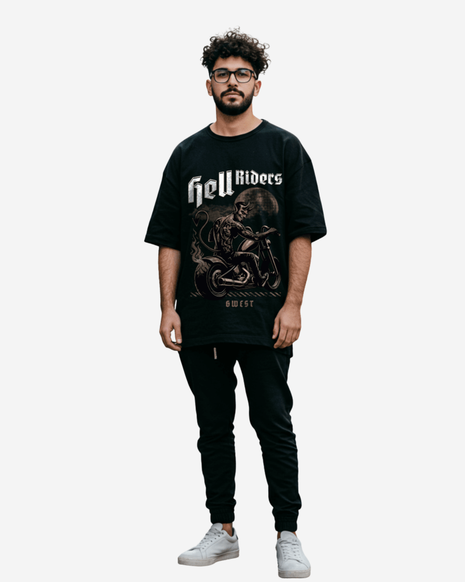 G West Devil Hell Riders Oversized Men's T-Shirt - G West