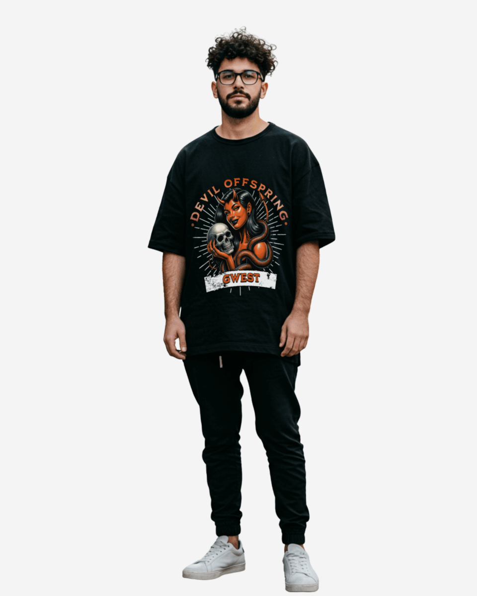 G West Devil Offspring Oversized Men's T-Shirt - G West