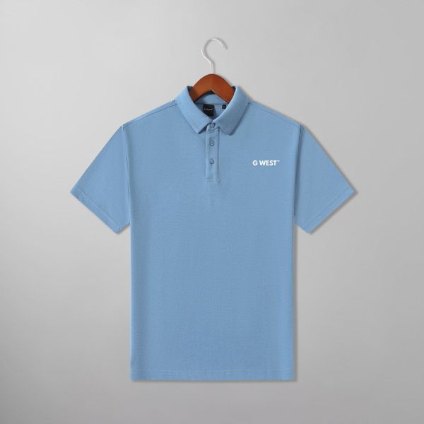G WEST Dri Ease Polo Shirt Mens Style (Cloud Lt Blue) - G West