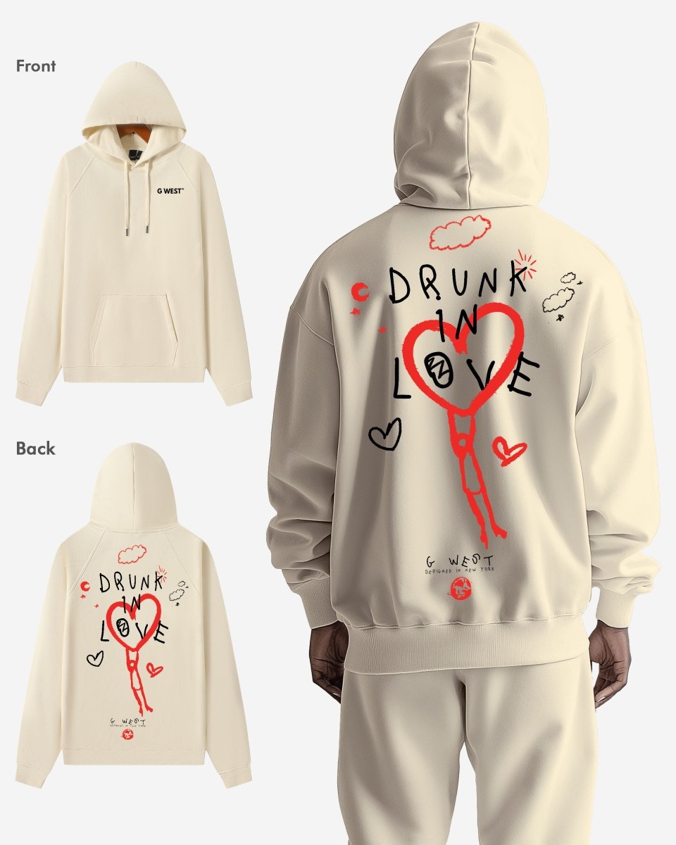 G West Drunk In Love Heavy Premium Oversized Hoodie - G West