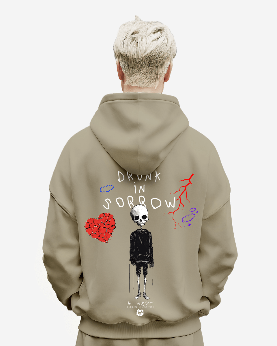 G West Drunk In Sorrow Heavy Premium Oversize Hoodie - G West