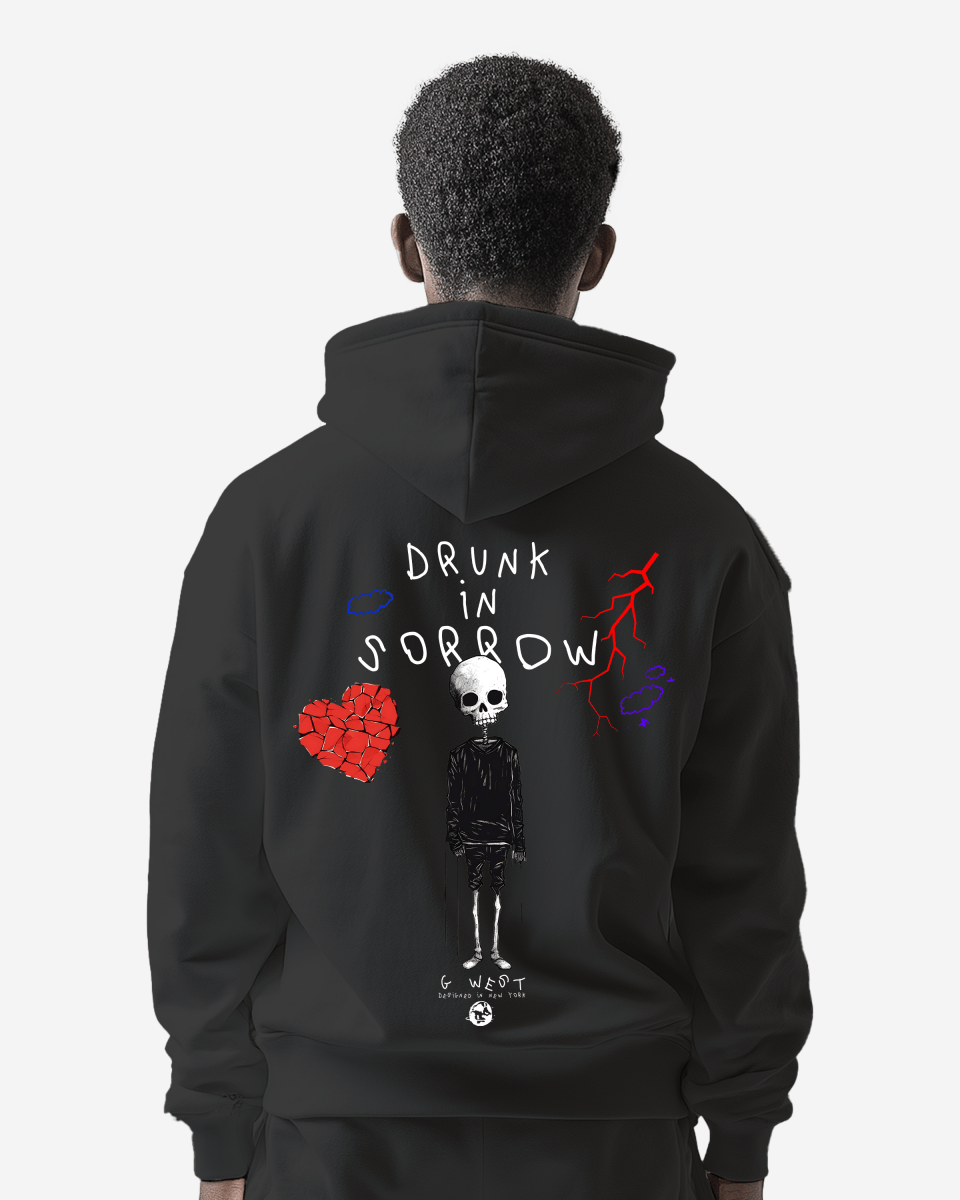G West Drunk In Sorrow Heavy Premium Oversize Hoodie - G West