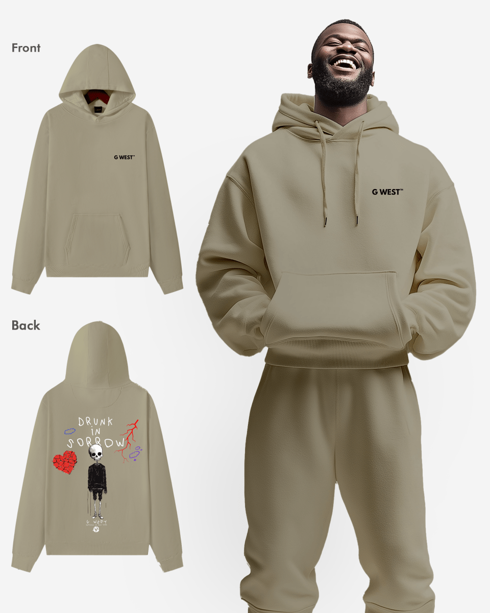 G West Drunk In Sorrow Heavy Premium Oversize Hoodie - G West