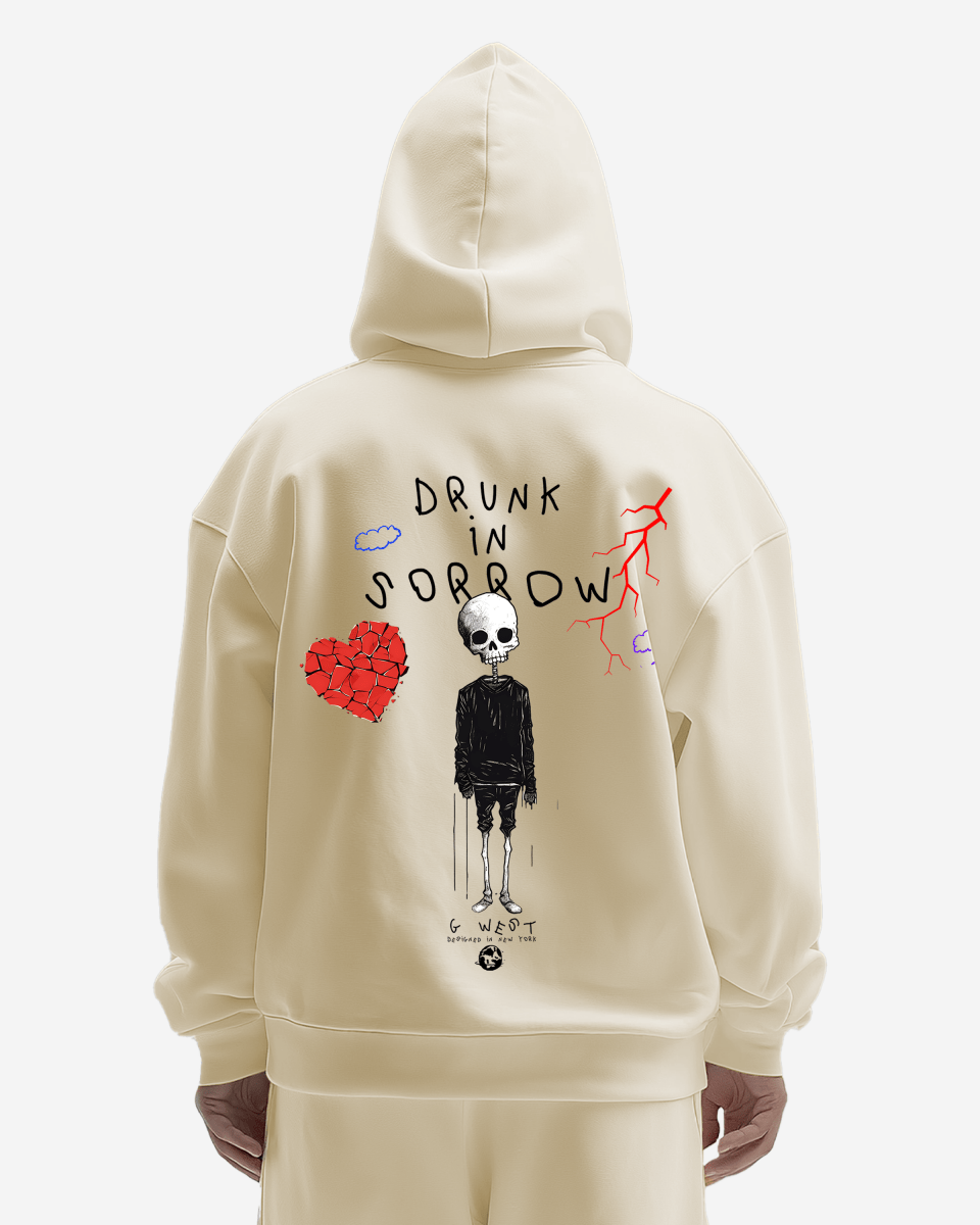 G West Drunk In Sorrow Heavy Premium Oversize Hoodie - G West