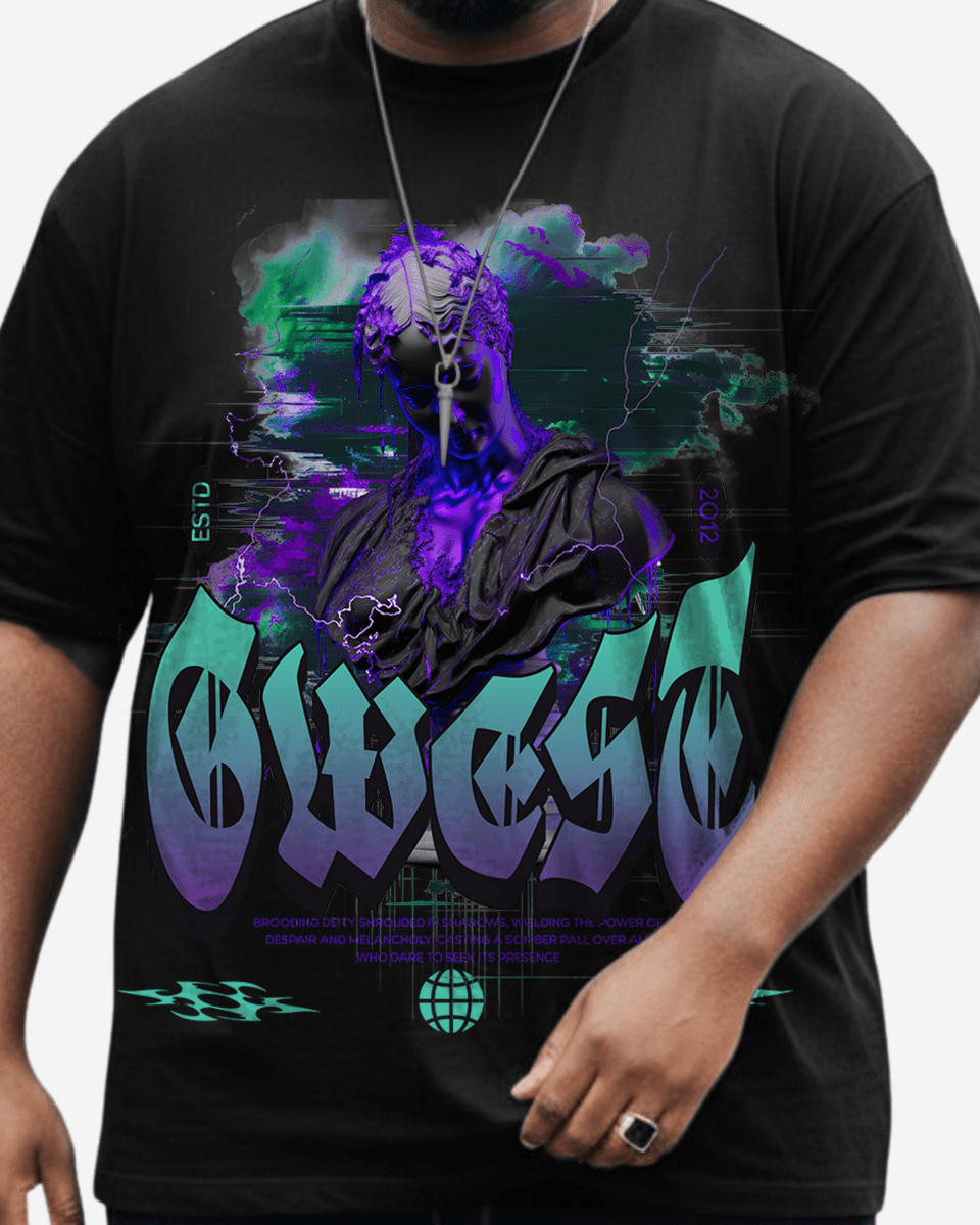 G West Electric Myth Big And Tall Oversized T-Shirt - G West