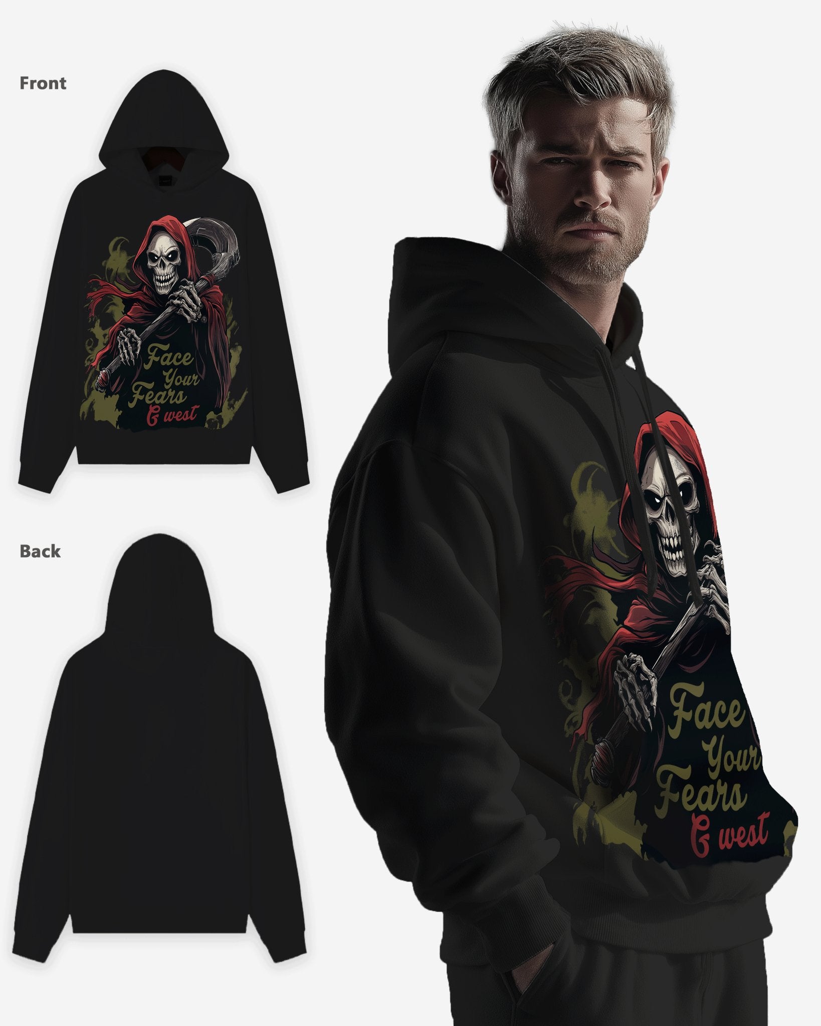 G West Face Your Fears Oversize Hoodie - G West