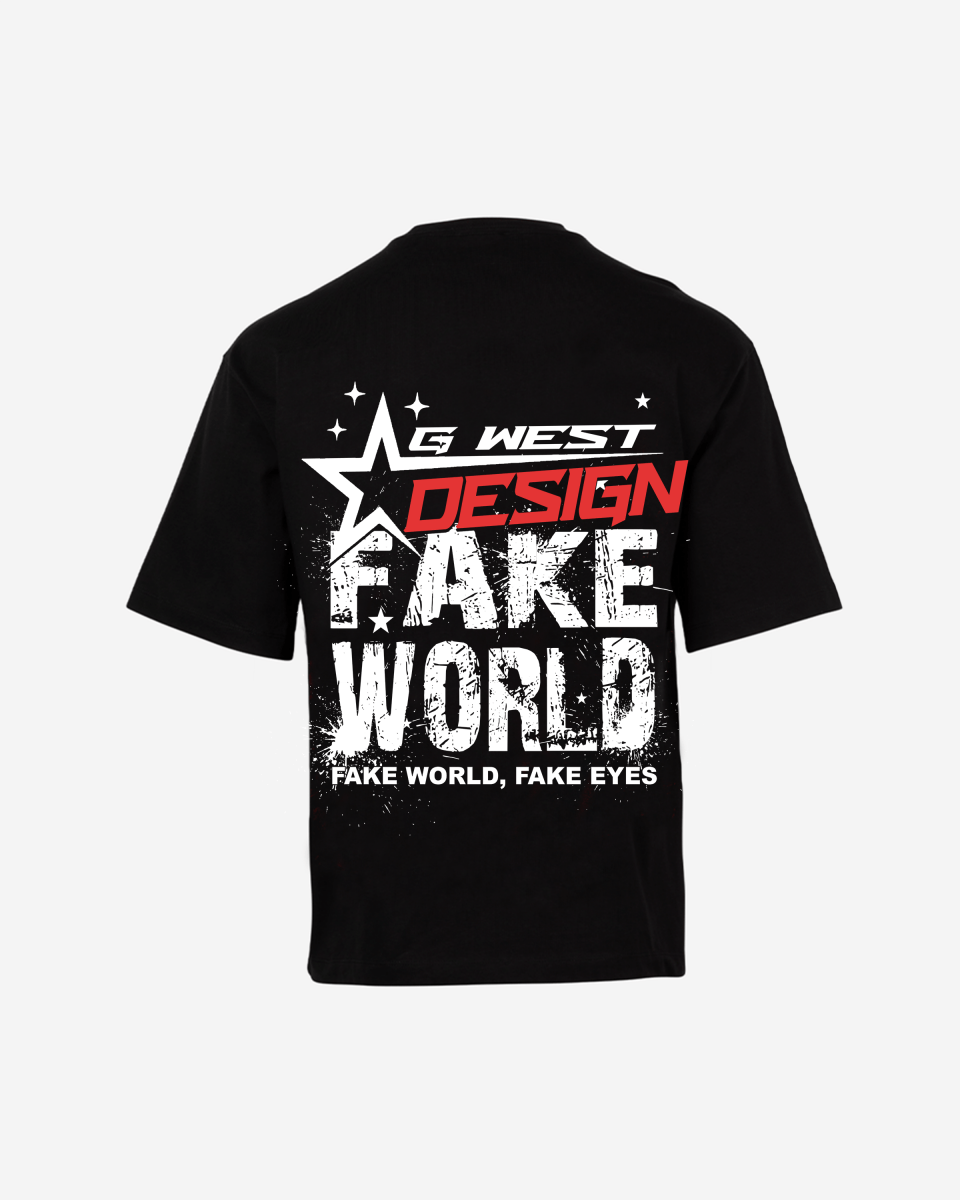 G West Fake World Oversized T-Shirt - G West
