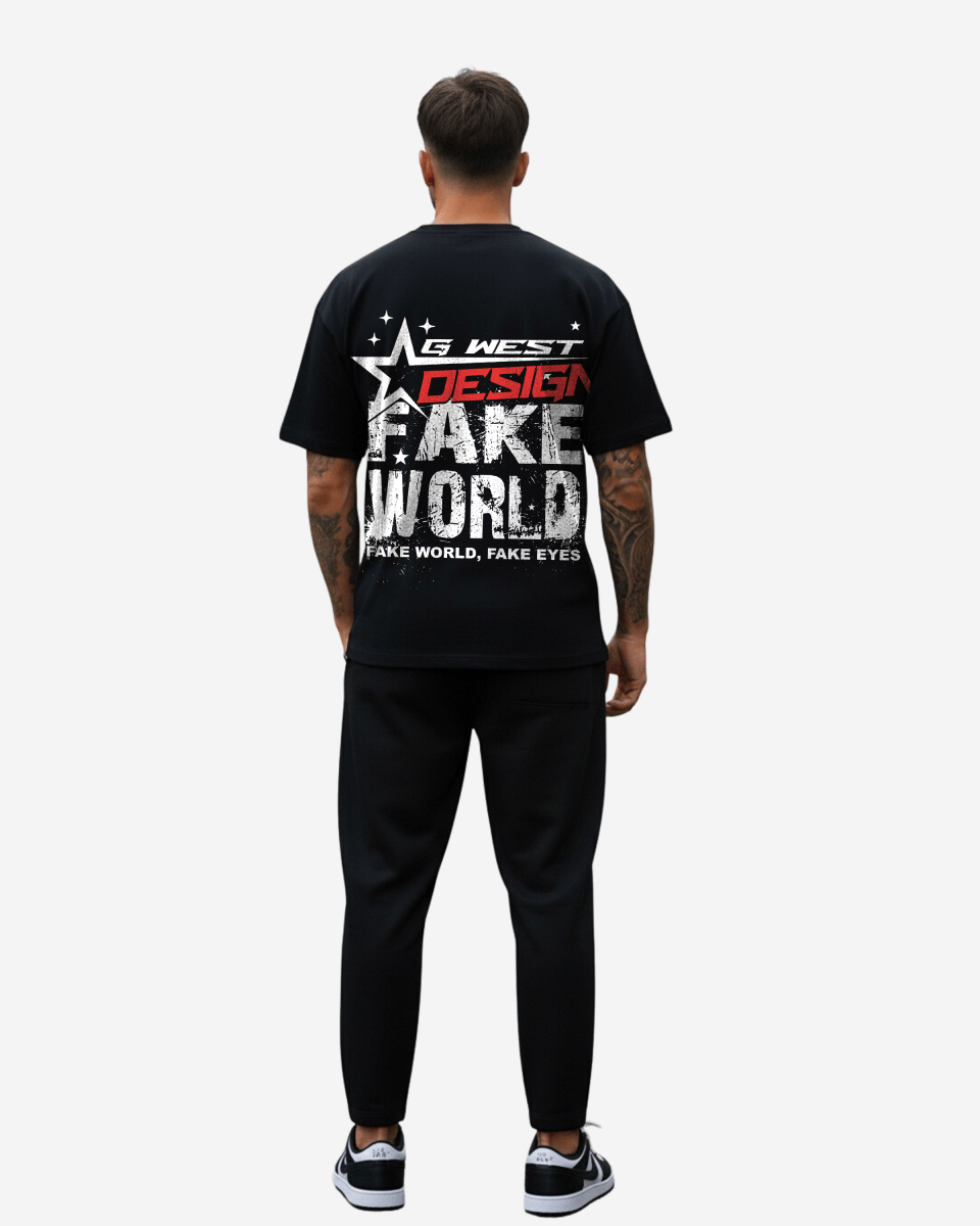 G West Fake World Oversized T-Shirt - G West