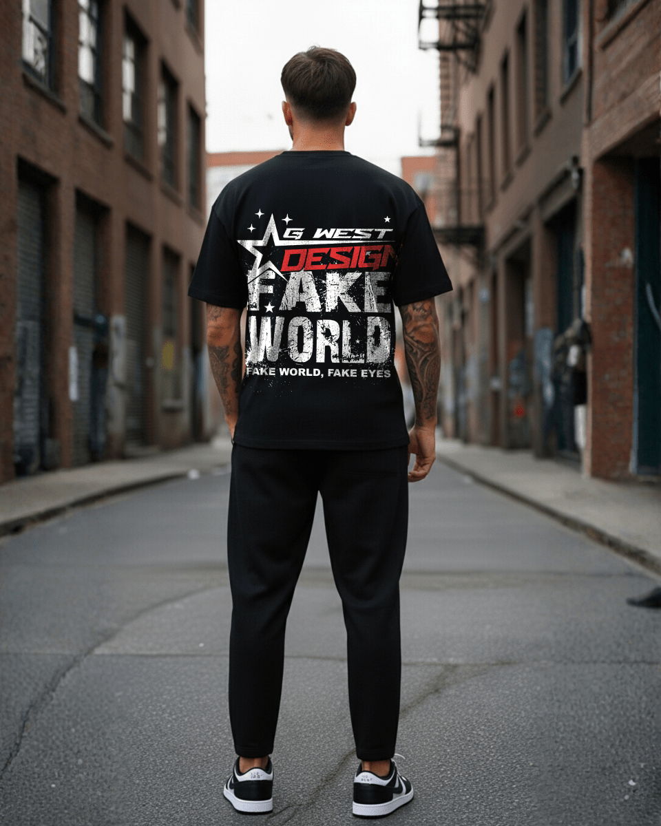 G West Fake World Oversized T-Shirt - G West