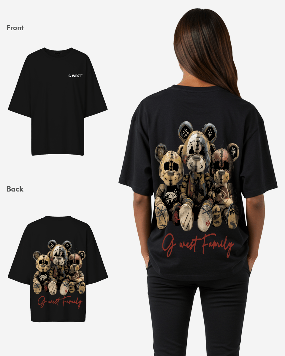 G West Family Black Oversized Tee - WOMEN - G West